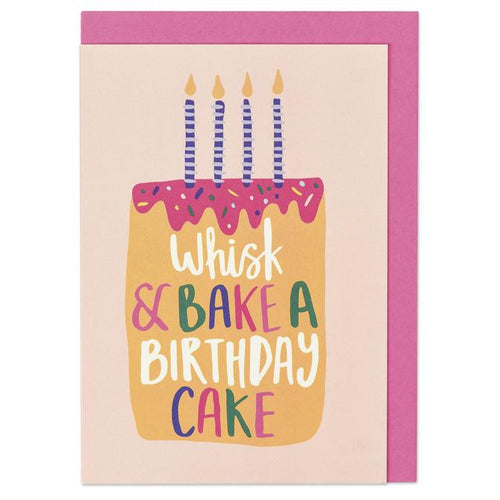 Whisk & bake a Birthday cake! Greeting Card - RBL102 freeshipping - The Hare and the Moon