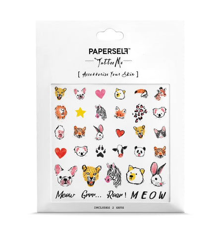 Zoo Temporary Tattoos Stickers - PS30 freeshipping - The Hare and the Moon