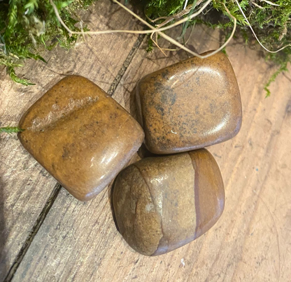 Walnut Jasper Tumble Stone - The Stone of Contentmen