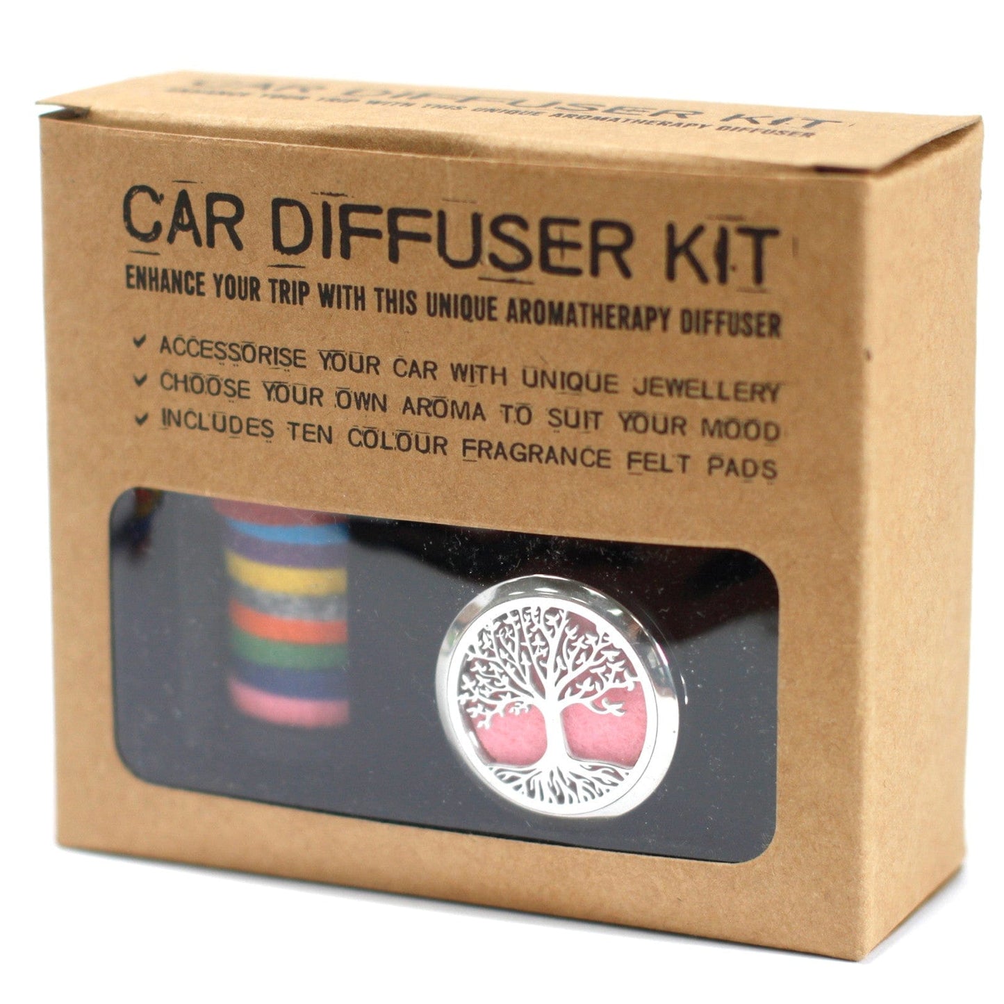 Ancient Wisdom Essential Oils & Fragrance Car Diffuser Kit - Tree of Life - 30mm