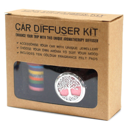 Ancient Wisdom Essential Oils & Fragrance Car Diffuser Kit - Tree of Life - 30mm