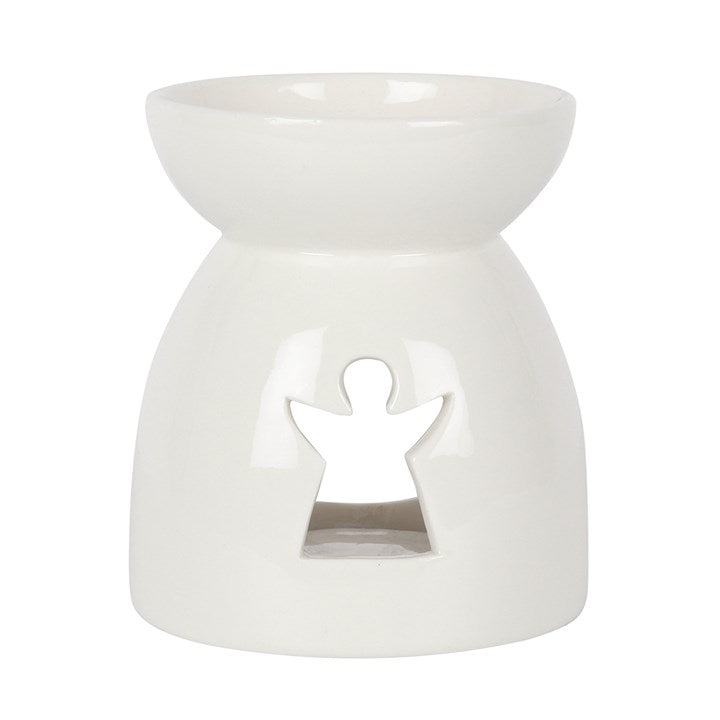 WHITE ANGEL SILHOUETTE CUT OUT OIL BURNER - The Hare and the Moon