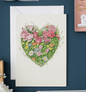 DM Cards Grass Heart Greeting Card - DM24