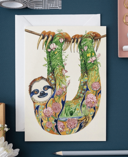 DM Cards Sloth Greeting Card - A116