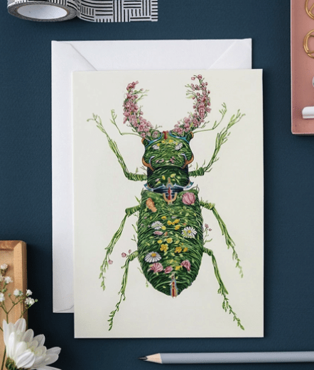 DM Cards Stag Beetle Greeting Card - DM8