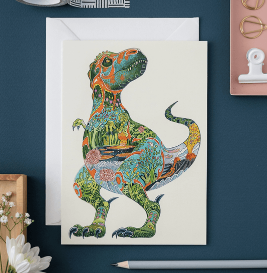 DM Cards Tyrannosaurus Rex Greeting Card - DM28
