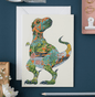 DM Cards Tyrannosaurus Rex Greeting Card - DM28