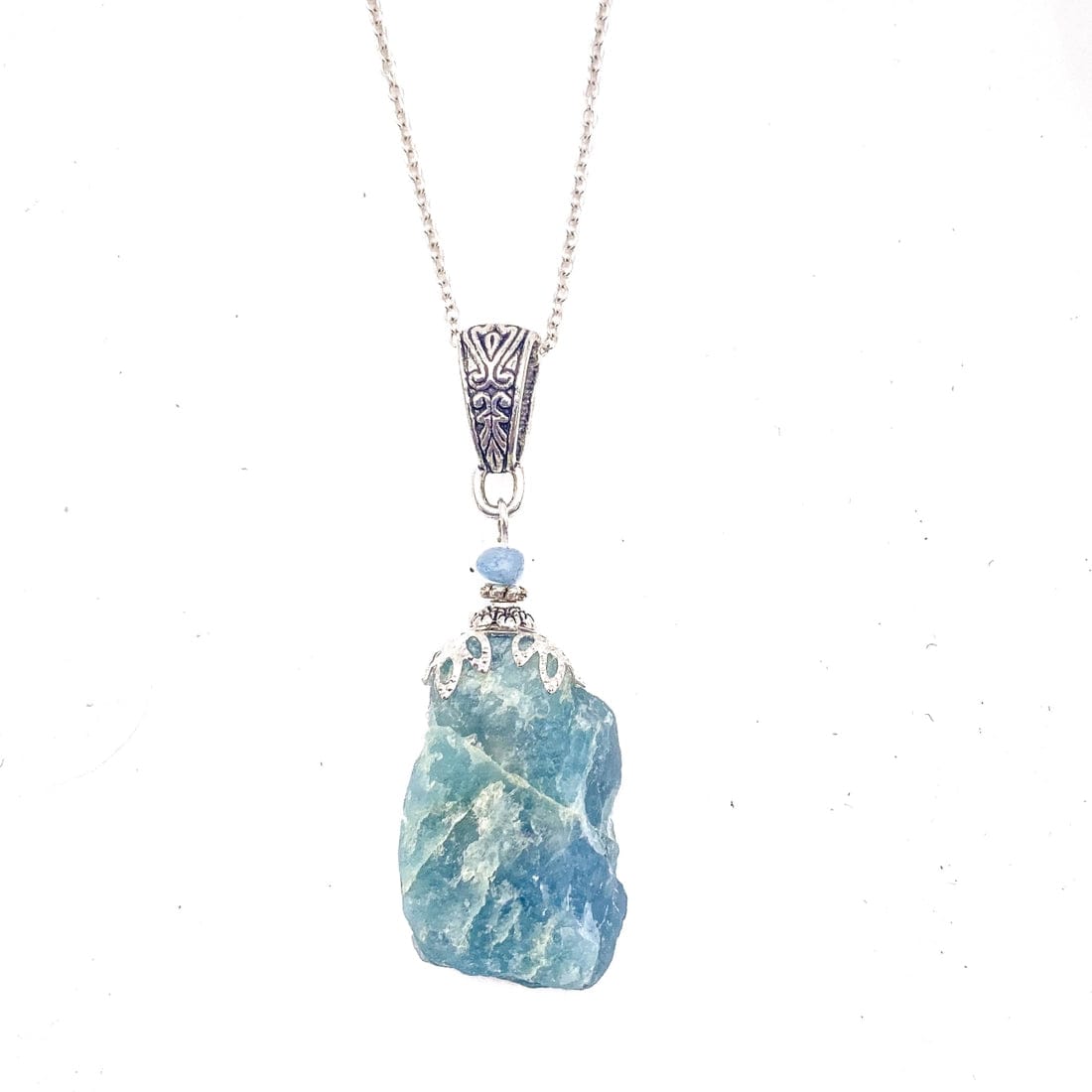 Glorious Healing Crystals Necklaces Raw Aquamarine Pendant Necklace - GHC8