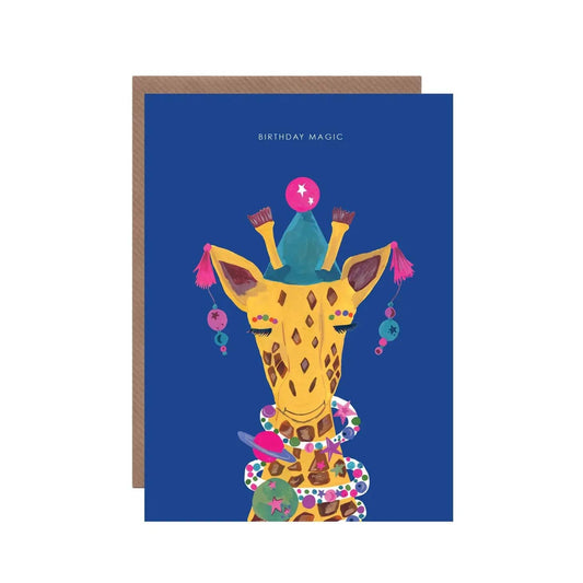 Hutch Cassidy Cards Magic Giraffe Birthday Greeting Card - HCWB293