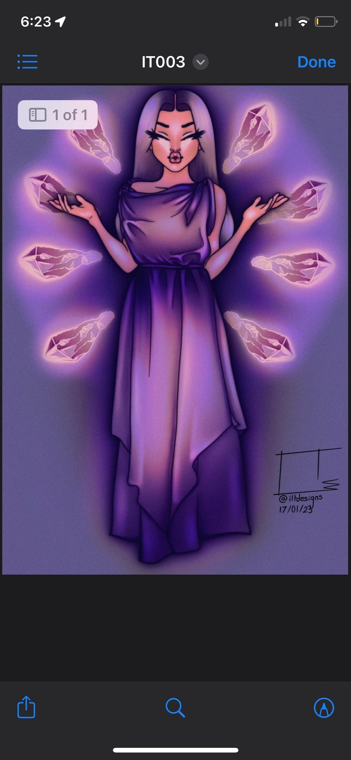 Isabella Timpson Prints Amethyst Goddess Print - IT001