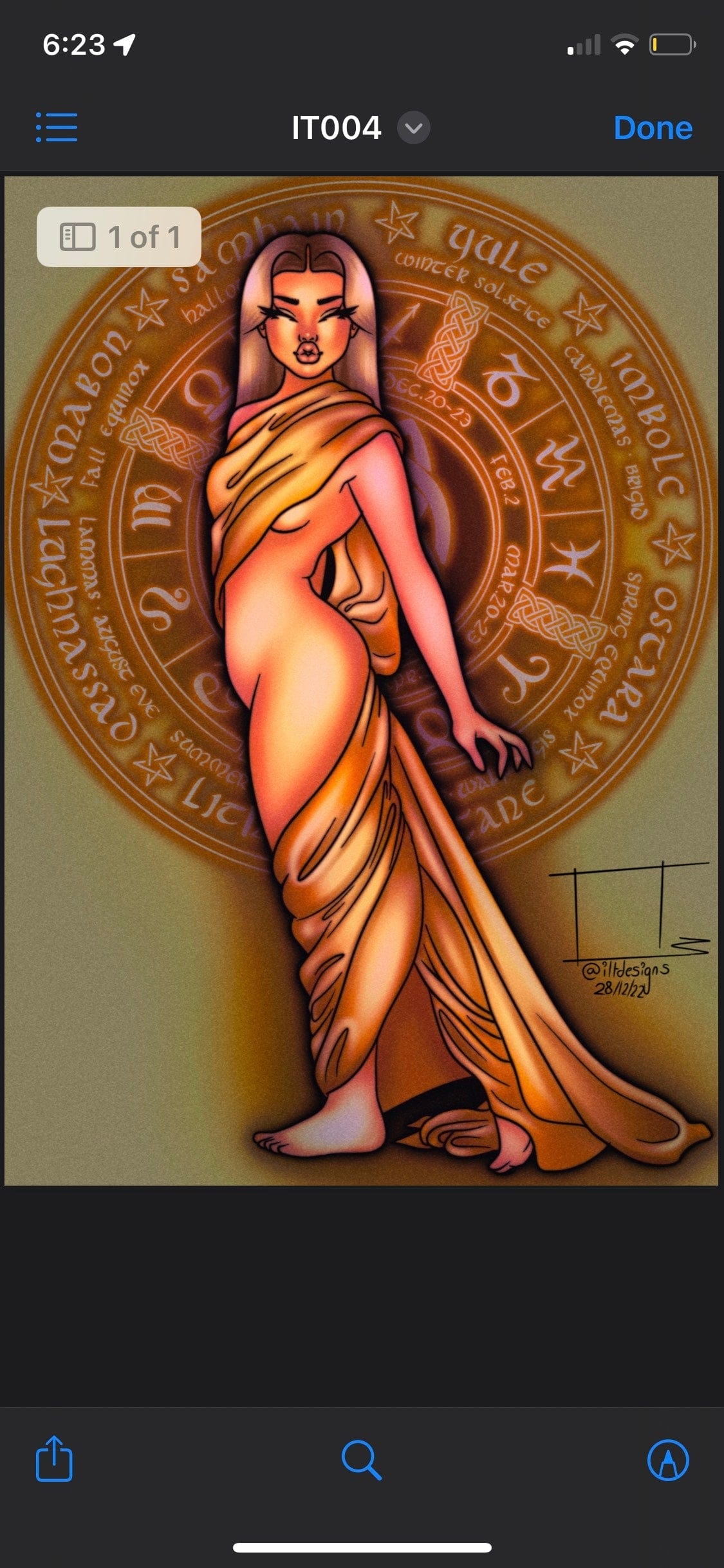 Isabella Timpson Prints Golden Goddess Print - IT004