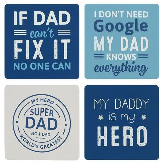 Jones Home & Gift Coasters SUPER DAD COASTER