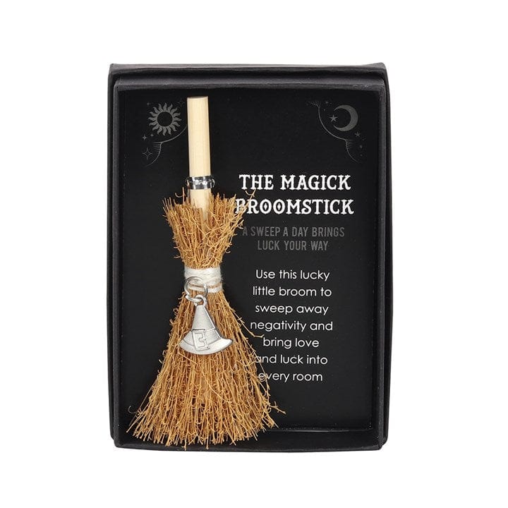 Jones Home & Gift Decor WITCH HAT MINI MAGICK BROOMSTICK