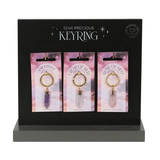 Jones Home & Gift Glasses & Barware SEMI PRECIOUS CRYSTAL KEYRINGS - CKR1