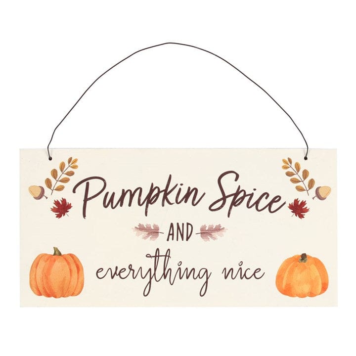 Jones Home & Gift Signs and Memoboards 20CM PUMPKIN SPICE HANGING SIGN