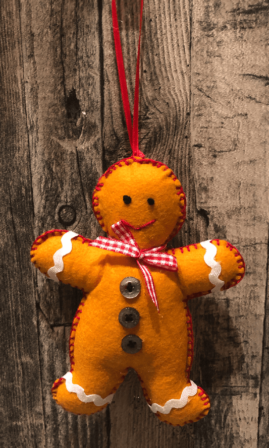 Miss Pretty London Hanging Decorations Hanging Gingerbread Man Christmas Decoration - GB1