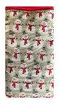 Miss Pretty London Phone Socks Beige Snowman Print Mobile Phone Sock Pouch