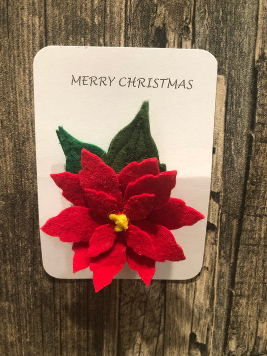 Miss Pretty London UK Limited Brooches Christmas Poinsettia Felt Flower Brooch - BR1