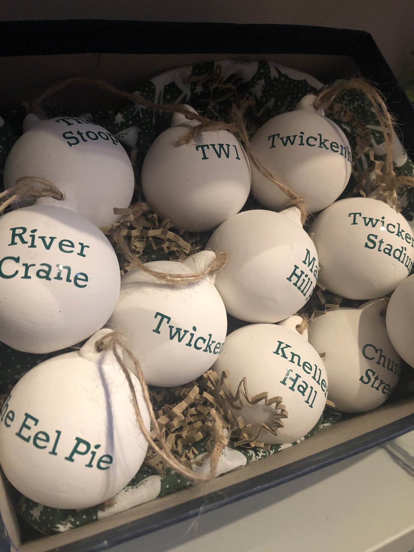 Miss Pretty London UK Limited Christmas Decorations Twickenham Theme Christmas Baubles