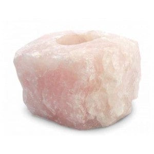 Miss Pretty London UK Limited Crystals Rose Quartz Tealight Holder - Stone of Love and the Heart - TL22