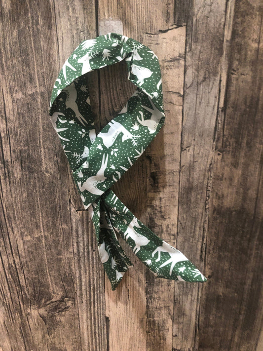 Miss Pretty London UK Limited hair Accessories Green Reindeer Print Wire Headband