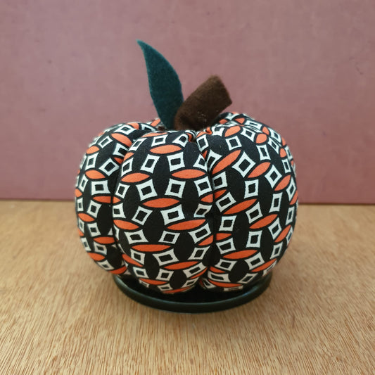 Miss Pretty London UK Limited Retro Black and Orange Plump Fabric Pumpkin Decoration - PU3