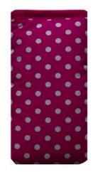 Pink and White Polka Dot Print Mobile Phone Sock Pouch freeshipping - The Hare and the Moon