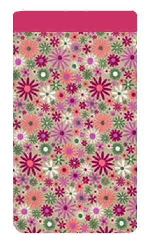 Pink Retro Daisy Print Mobile Phone Sock Pouch freeshipping - The Hare and the Moon