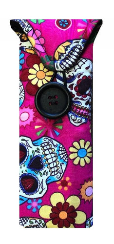 Pink Mexican Skulls Print Glasses Case freeshipping - The Hare and the Moon
