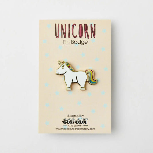 Pop Out Card Pin Badges & Brooches Unicorn Enamel Pin Badge - PTB3