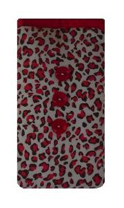 Red Animal Print Mobile Phone Sock Pouch freeshipping - The Hare and the Moon