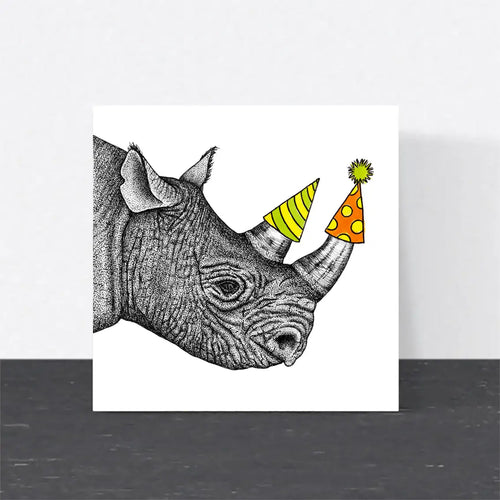 Rhino Birthday Greeting Card - WL13 - The Hare and the Moon