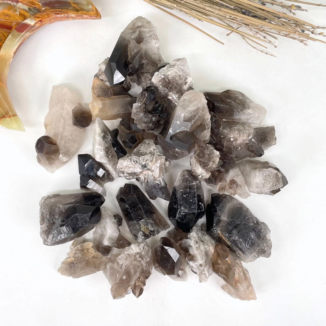 Smokey Quartz Clusters - The Stone of Invisibility - The Hare and the Moon
