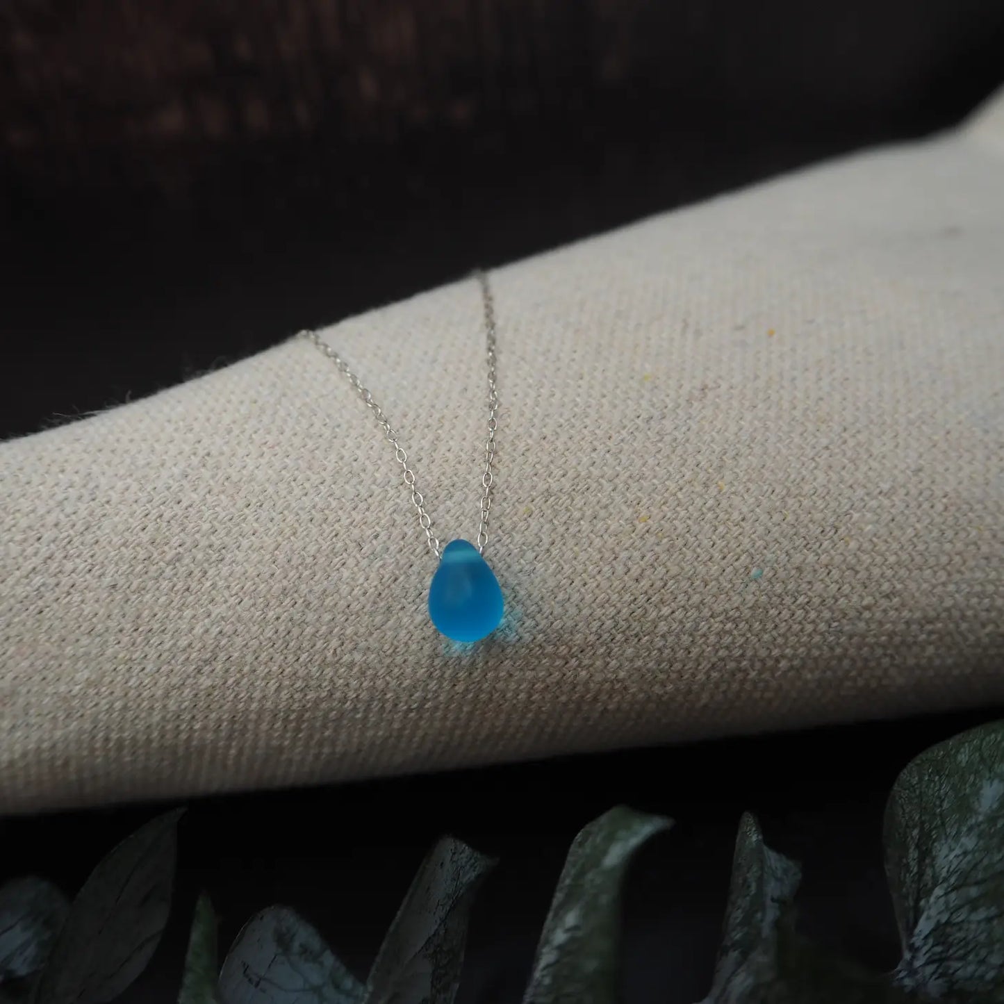 Teardrop Stone Necklace - Different Stones Available - SFK2 - The Hare and the Moon