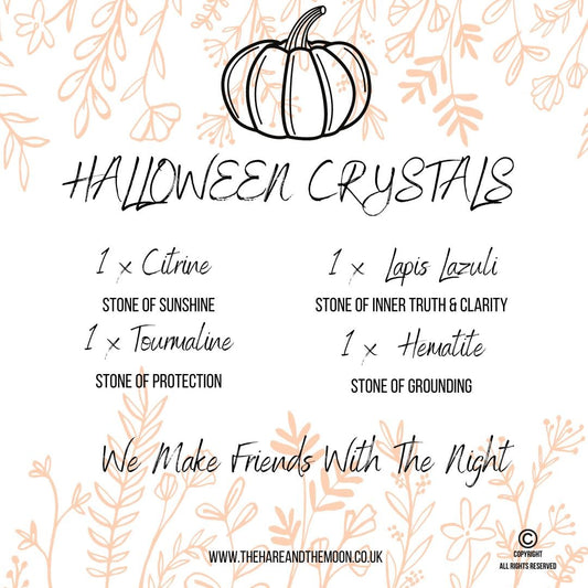 The Hare and The Moon Crystal Sets Samhain Halloween Healing Crystal Stone Set - HA888