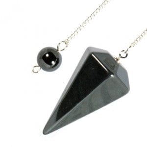 The Hare and The Moon Crystals Hematite Pendulum - Stone of Grounding and Balance