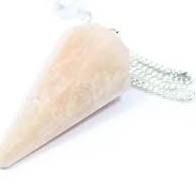 The Hare and The Moon Crystals Moonstone Faceted Pendulum - Stone of Cycles and Balance