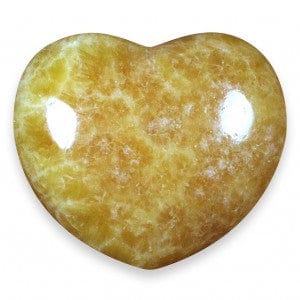 The Hare and The Moon Crystals Orange Calcite Heart - Stone of Energy and Creativity - HRT2