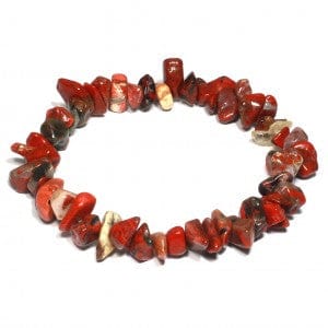 The Hare and the Moon Crystals Poppy Jasper Chip Bracelet - The Stone of Stabilising - CHP943
