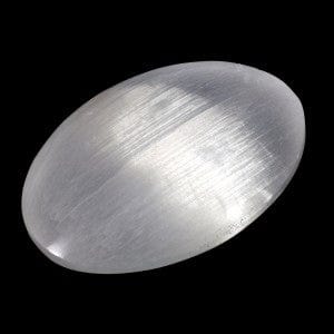 The Hare and The Moon Crystals Selenite Palm Stone - Stone of Cleansing & Neutralising - PS1