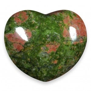The Hare and The Moon Crystals Unakite Heart - Stone of Self Worth and Moving Forward - HT016