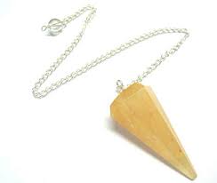 The Hare and The Moon Crystals Yellow Aventurine Faceted Cone Pendulum - The Stone of Certainty - PX20