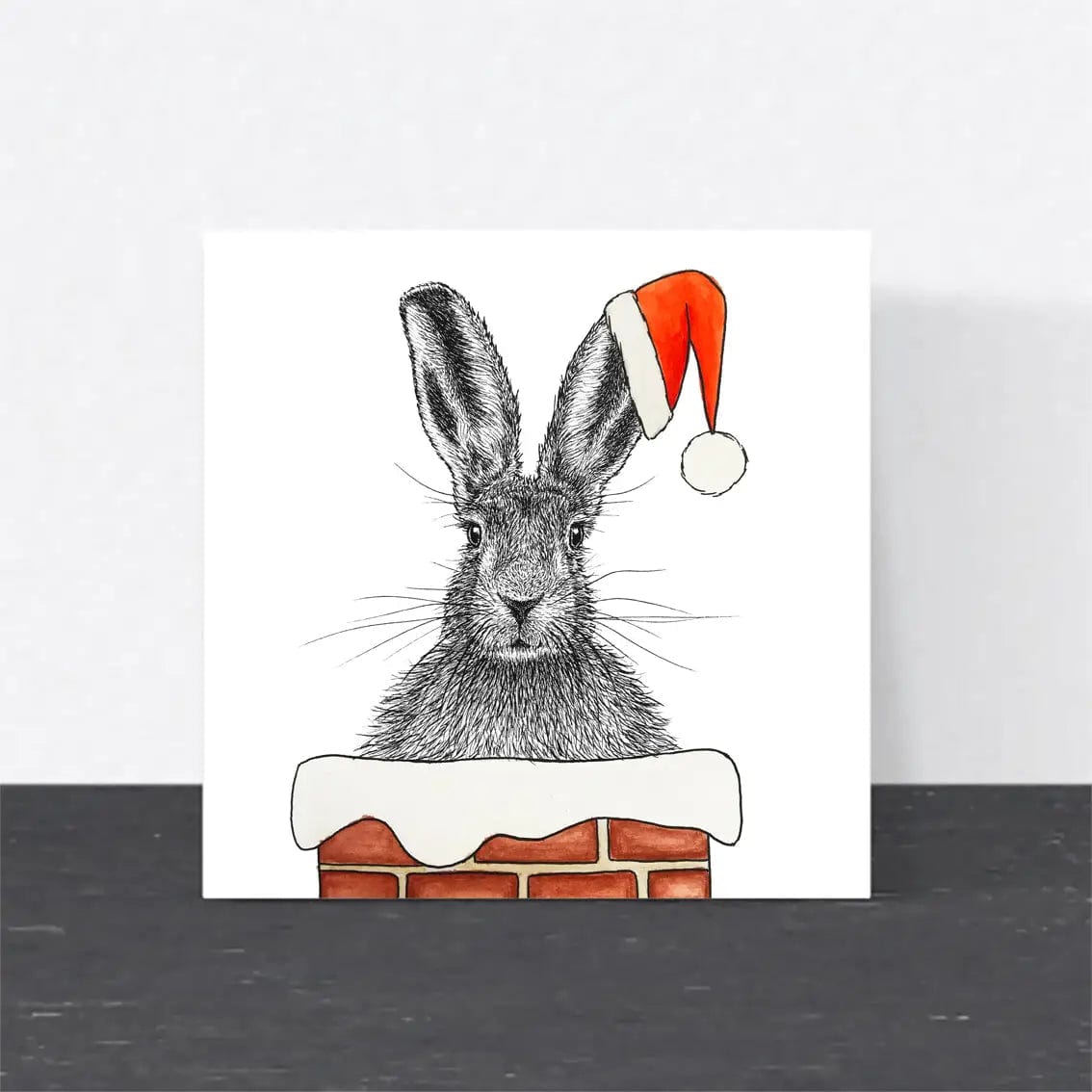 Wild Lines Cards Hare Christmas Greeting Card - WL7