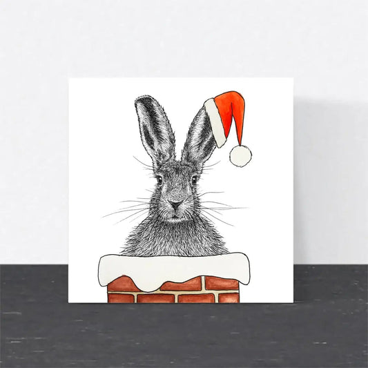 Wild Lines Cards Hare Christmas Greeting Card - WL7