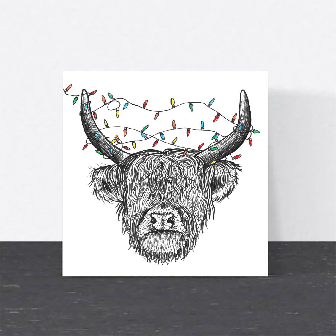 Wild Lines Cards Highland cow Christmas Greeting Card - WL9