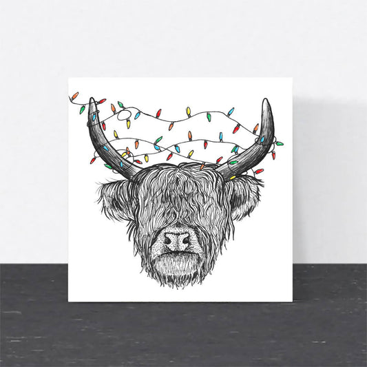 Wild Lines Cards Highland cow Christmas Greeting Card - WL9