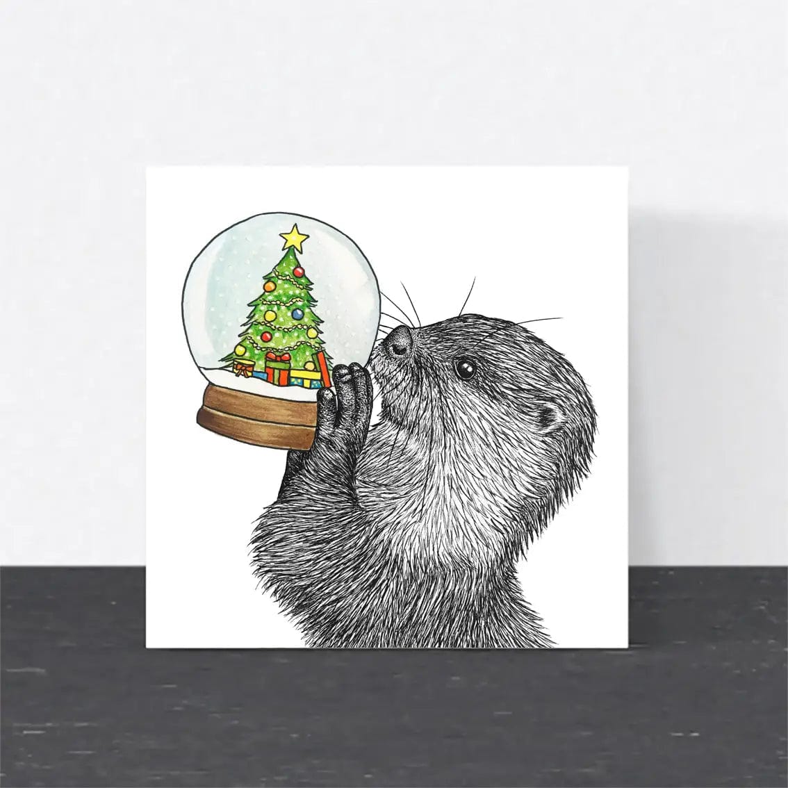 Wild Lines Cards Otter Christmas Greeting Card - WL3