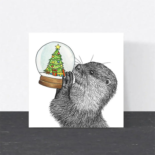 Wild Lines Cards Otter Christmas Greeting Card - WL3
