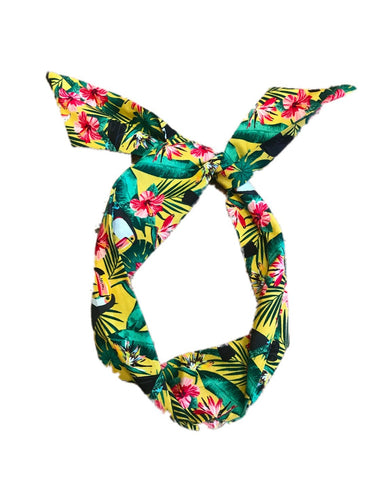 Yellow Toucan Print Wire Headband freeshipping - The Hare and the Moon